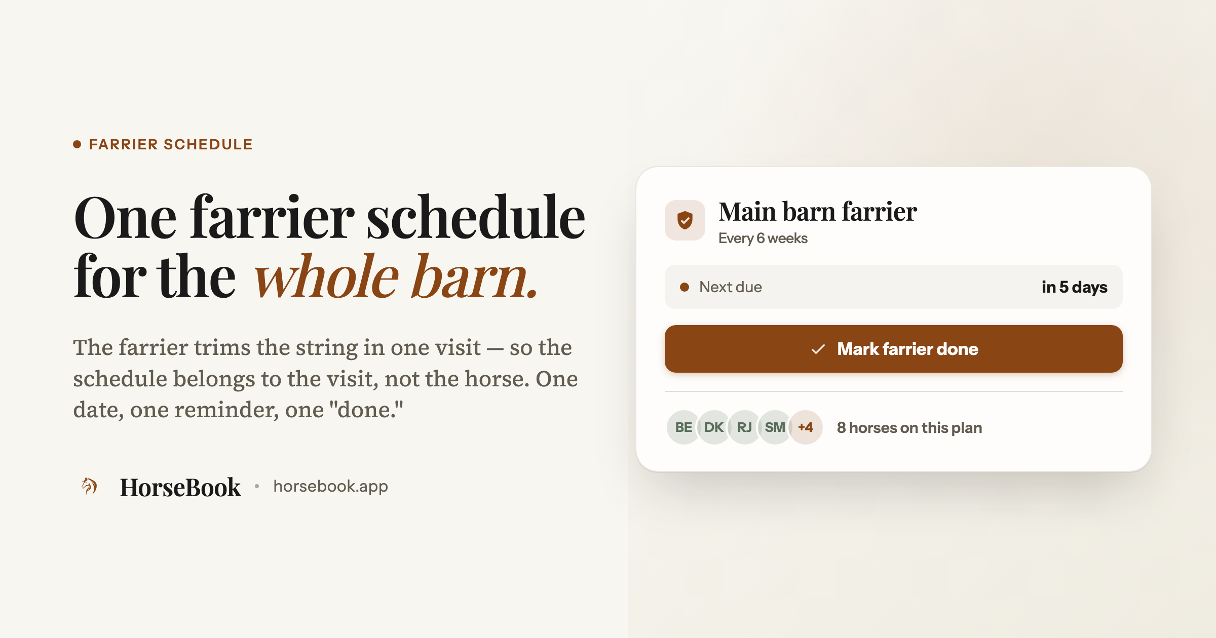 How to Keep a Barn Farrier Schedule for Multiple Horses