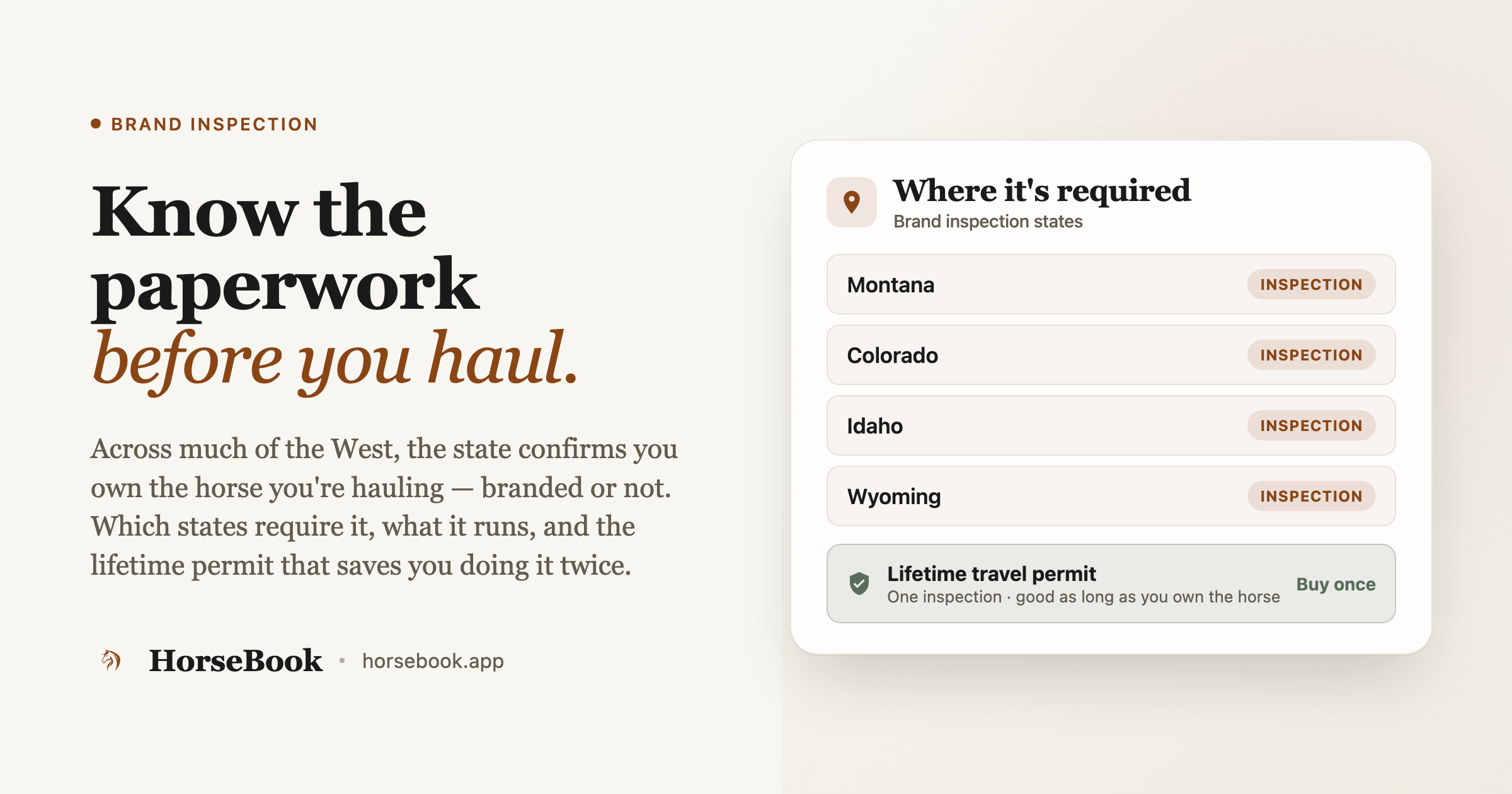 Horse Brand Inspection Paperwork, State by State (2026 Guide)